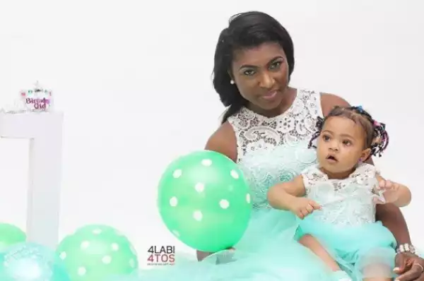 Photos: Actress Ufuoma McDermott shares cute photos of her daughter as she turns one
